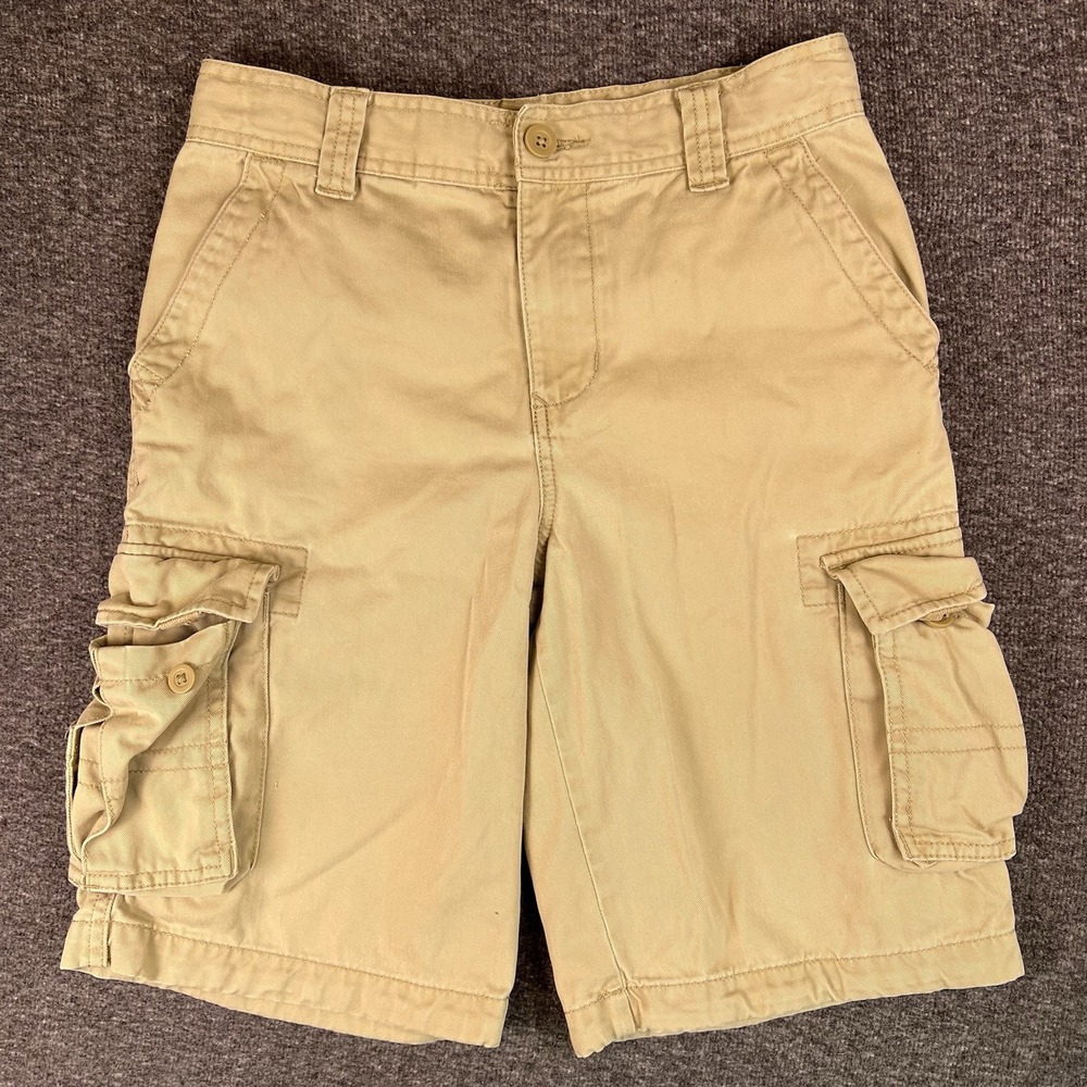 Urban Pipeline Cargo Shorts Youth 14 Tan Utility Casual Multi-Pocket Twill 28x10